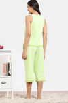 Zivame 2 Mile Fashion Knit Cotton Capri Set - Shadow Lime — thumbnail 4